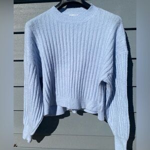 Blue cozy cropped sweater